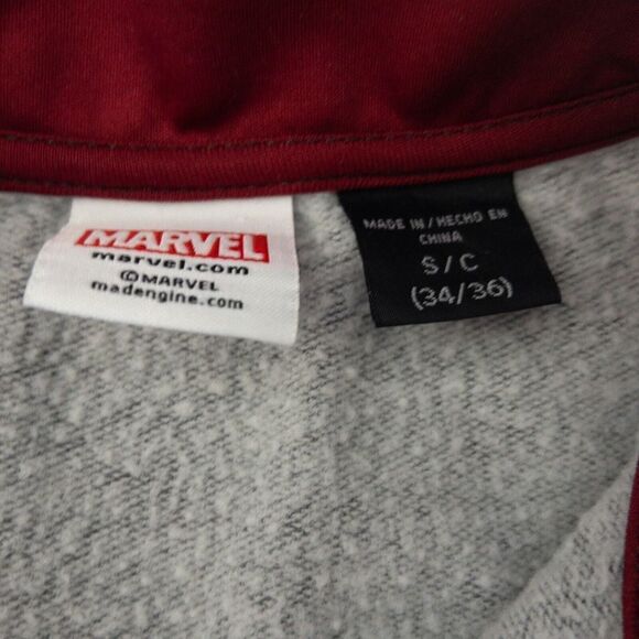 Marvel‎ Deadpool Qtr Zip Pullover Sweater Men’s Small - Picture 3 of 7